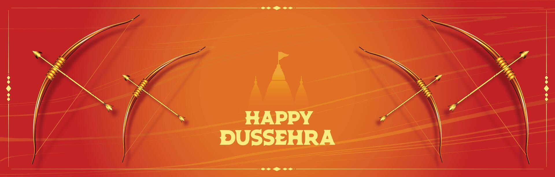 Indisch stijl gelukkig dussehra festival banier ontwerp vector