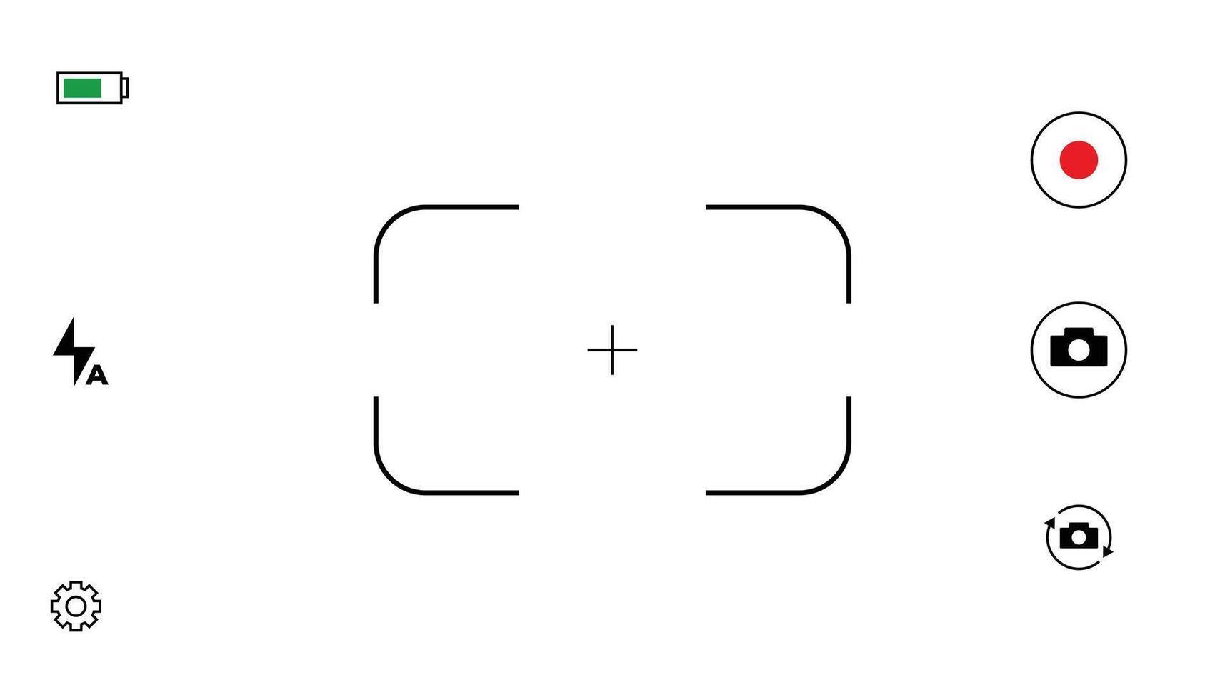 Scherm camera lens zoeker kader sjabloon vector