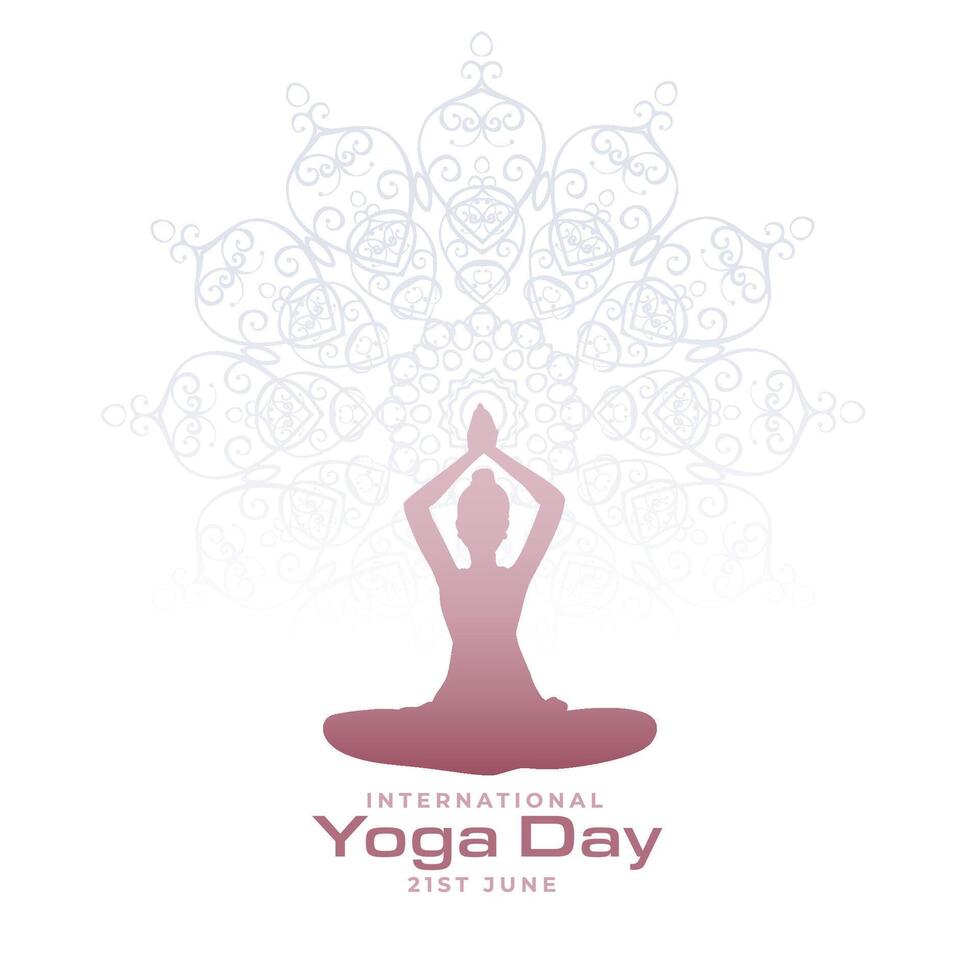 Internationale dag van yoga elegant achtergrond vector