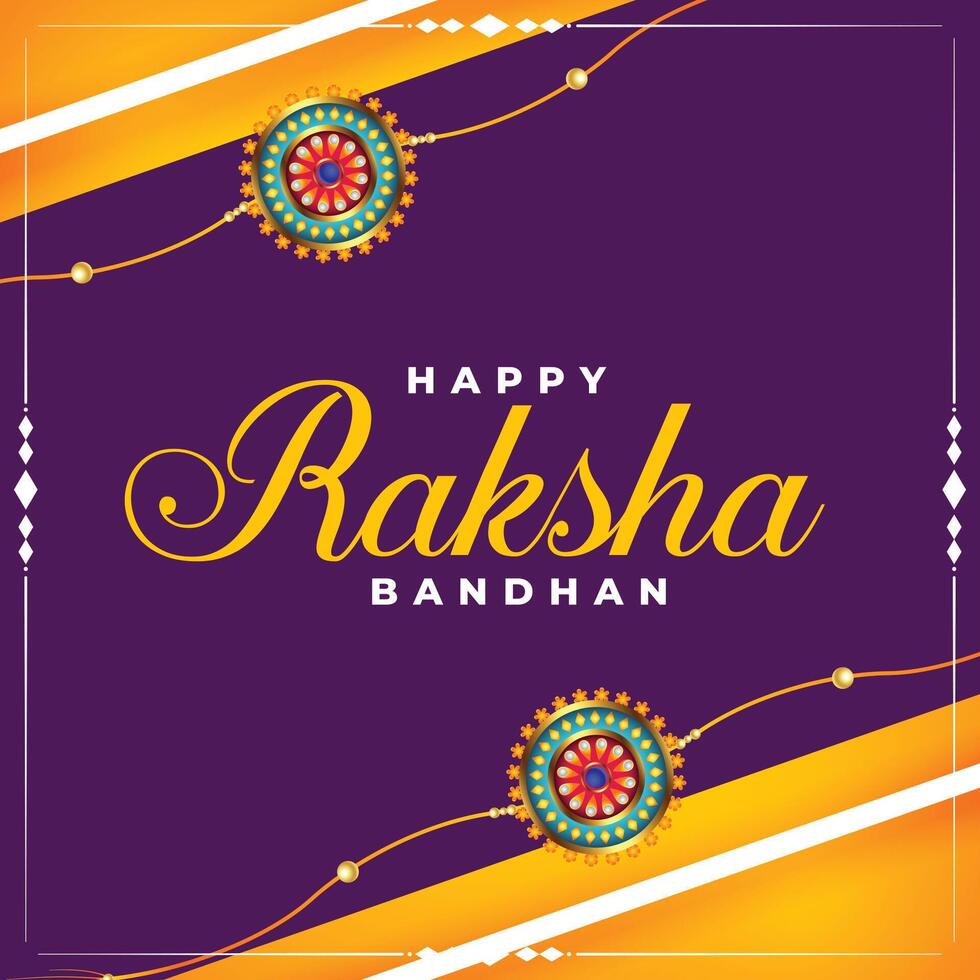 Indisch festival van broer en zus raksha bandhan achtergrond vector