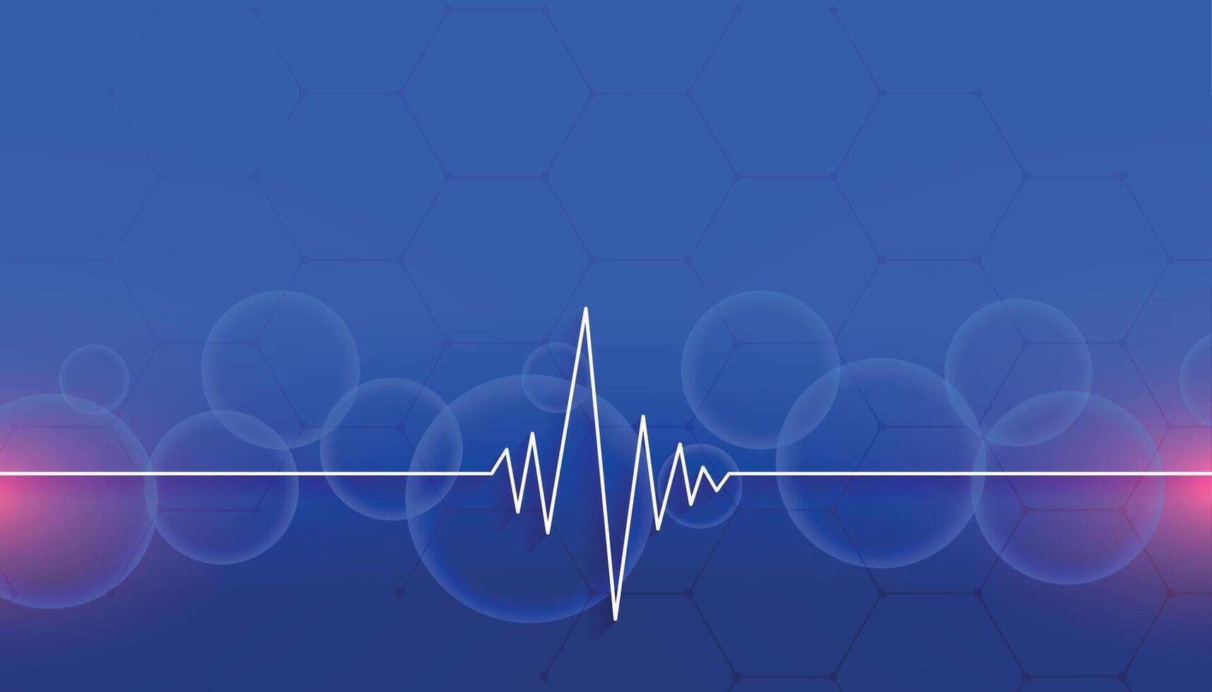 hartslag lijn medisch en gezondheidszorg blauw achtergrond ontwerp vector