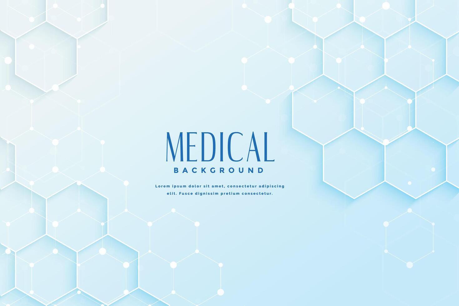 blauw medisch achtergrond met zeshoekig patroon vorm ontwerp vector