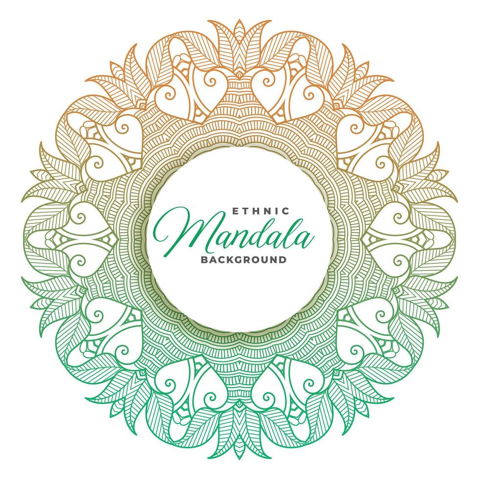 etnisch stijl mandala decoratief patroon achtergrond ontwerp vector