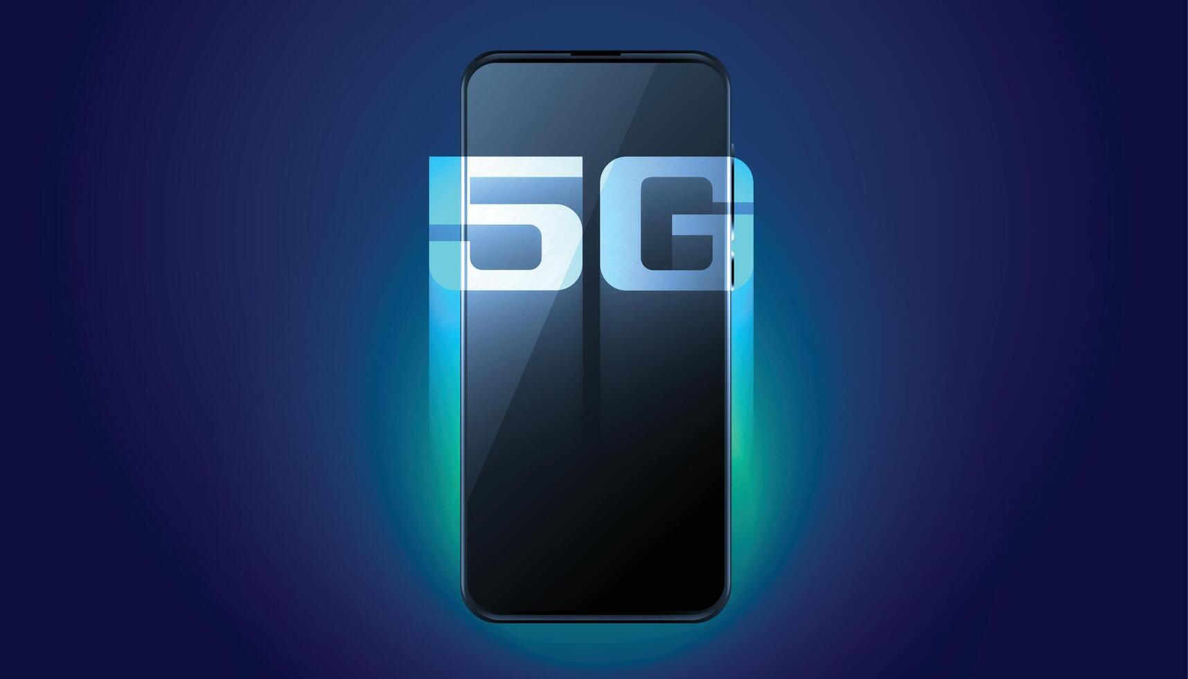 digitaal mobiel 5g vijfde generatie snel snelheid technologie achtergrond vector