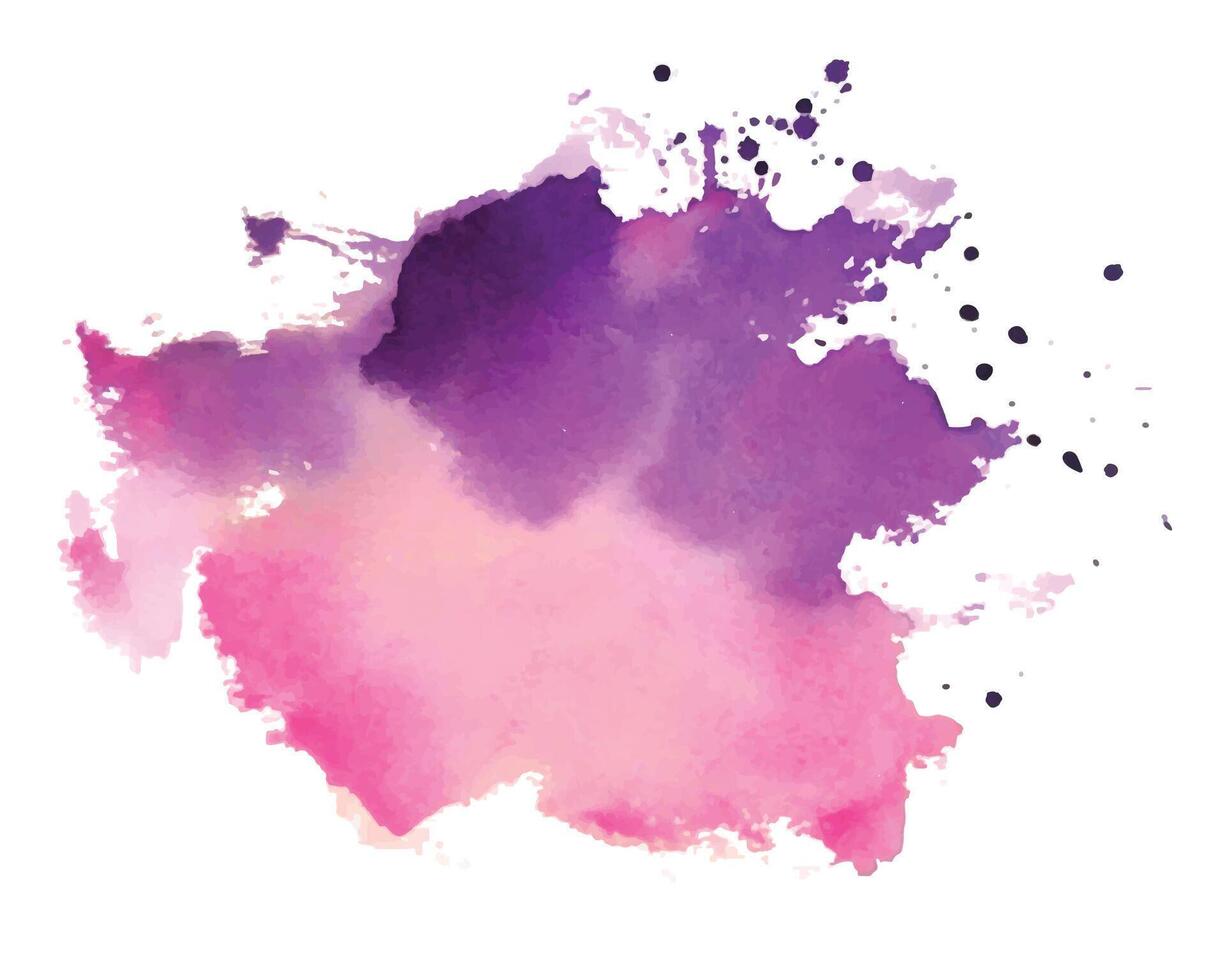 abstract roze en Purper waterverf inkt plek achtergrond vector