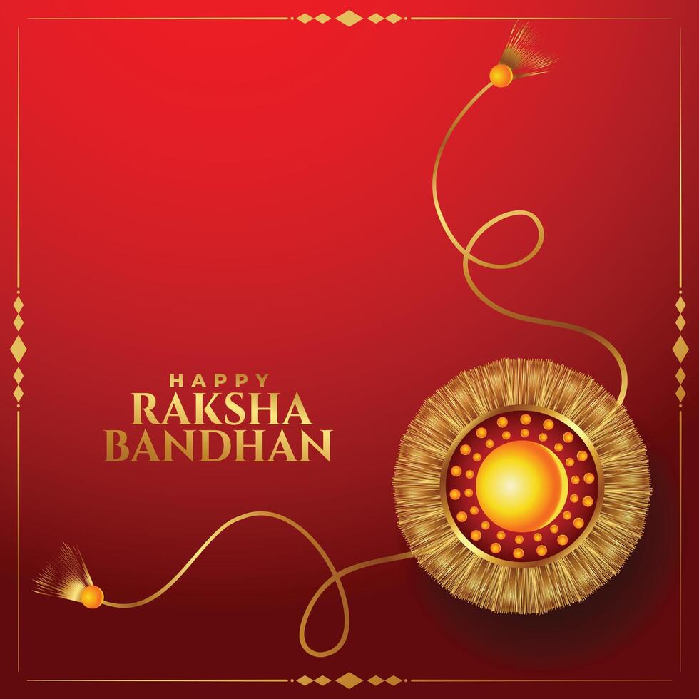 gouden rakhi achtergrond voor rakhsha bandhan festival vector