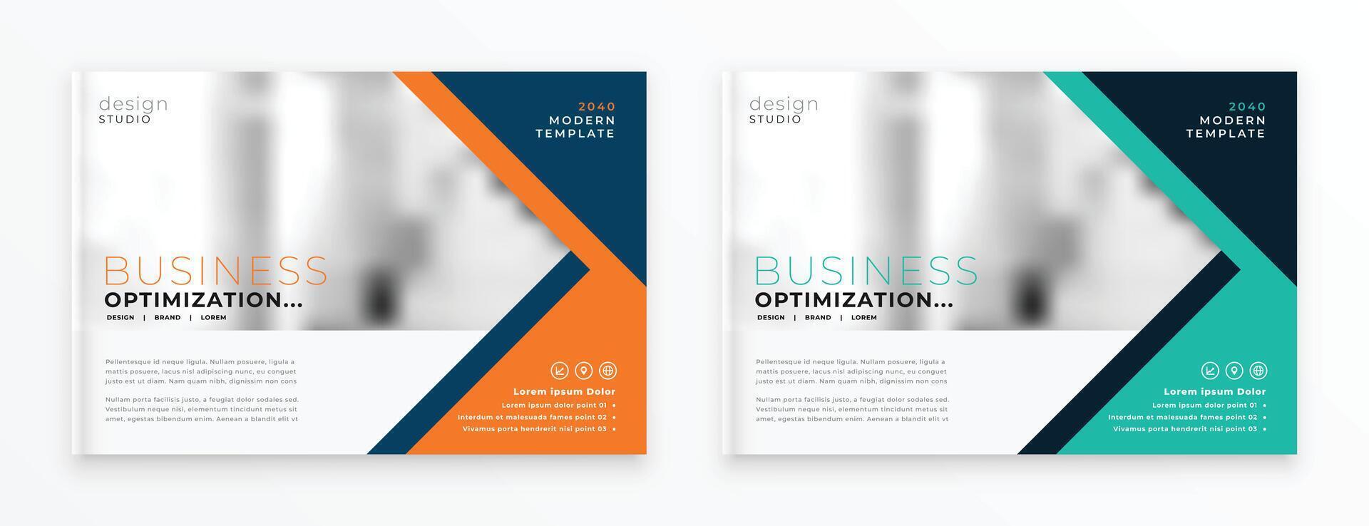 professioneel meetkundig bedrijf folder brochure sjabloon ontwerp vector