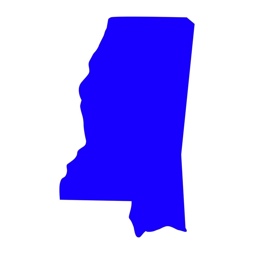 mississippi kaart op witte achtergrond vector