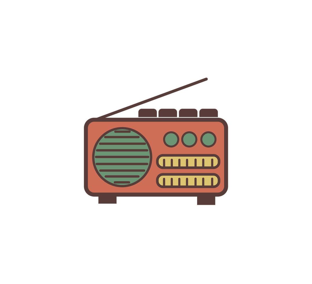 radio retro icoon ontwerp vector