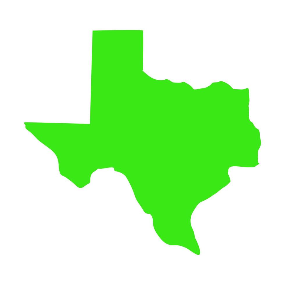 texas kaart op witte achtergrond vector