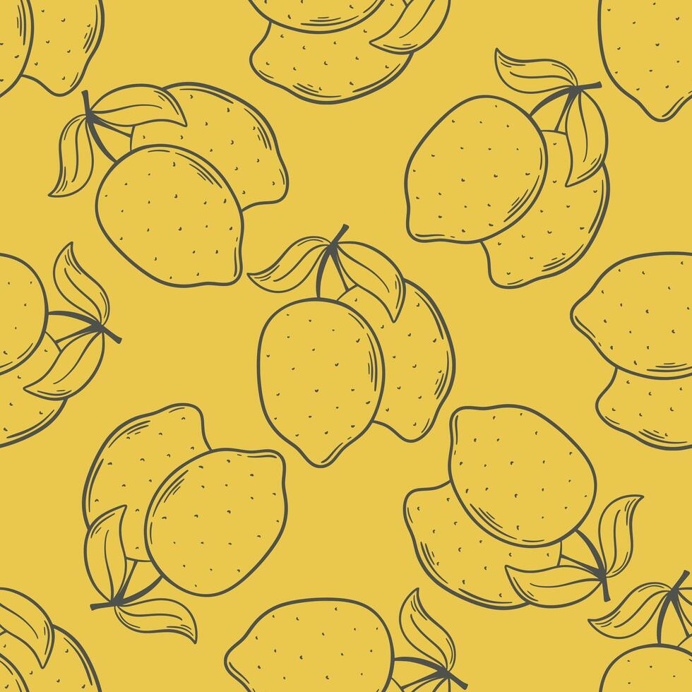 grafisch citroenen naadloos patroon vector grafiek