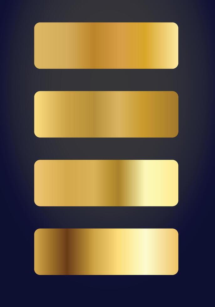 verzameling van goud helling palet achtergrond vector