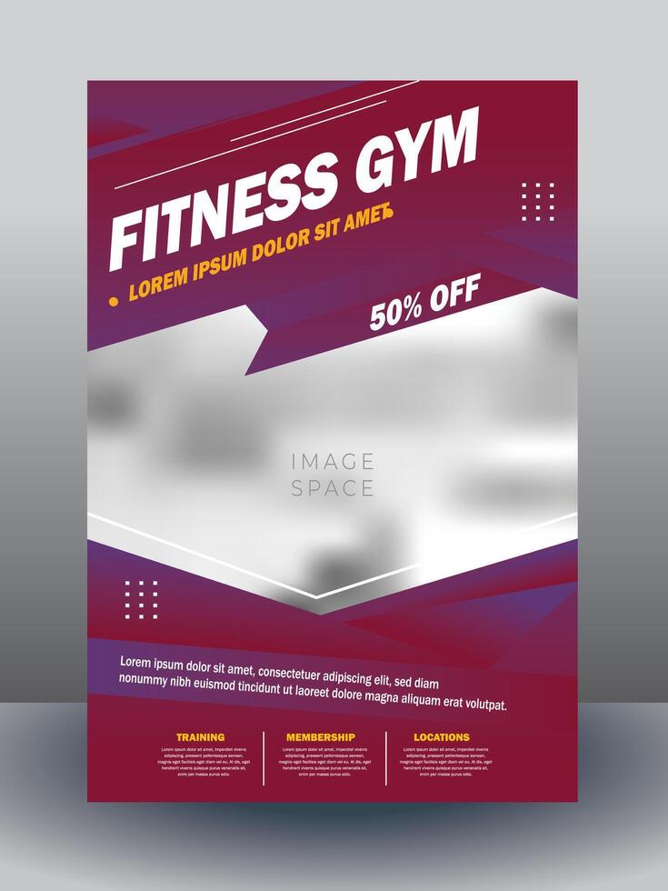 sportschool fitness sociale media postsjabloon vector