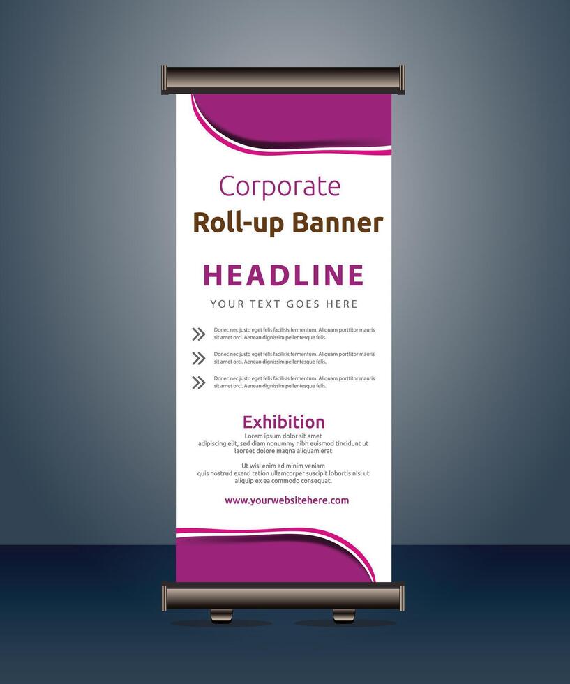 vector oprollen banners sjabloon met bedrijf presentatie ontwerp sjabloon