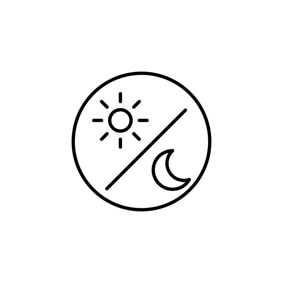 zon en maan in lucht, dag en nacht. icoon in modieus stijl geïsoleerd Aan wit achtergrond. website pictogram. internet symbool voor uw web plaats ontwerp, logo, app, ui. vector