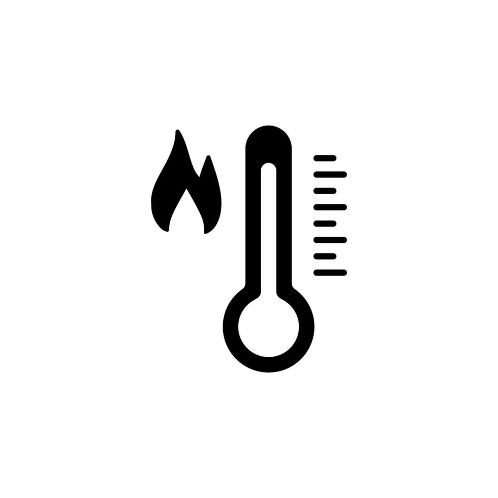 warmte thermometer icoon - vector meting symbool heet, koud, weer illustratie. icoon geïsoleerd Aan wit achtergrond,