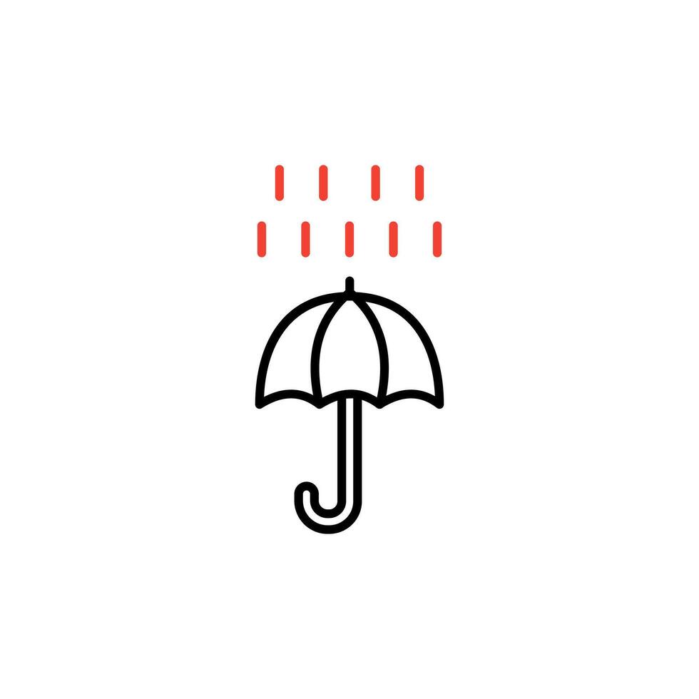 paraplu regen icoon, regenachtig het weer, geïsoleerd icoon Aan wit achtergrond, geschikt voor websites, blogs, logo's, grafisch ontwerp, sociaal media, ui, mobiel apps. vector