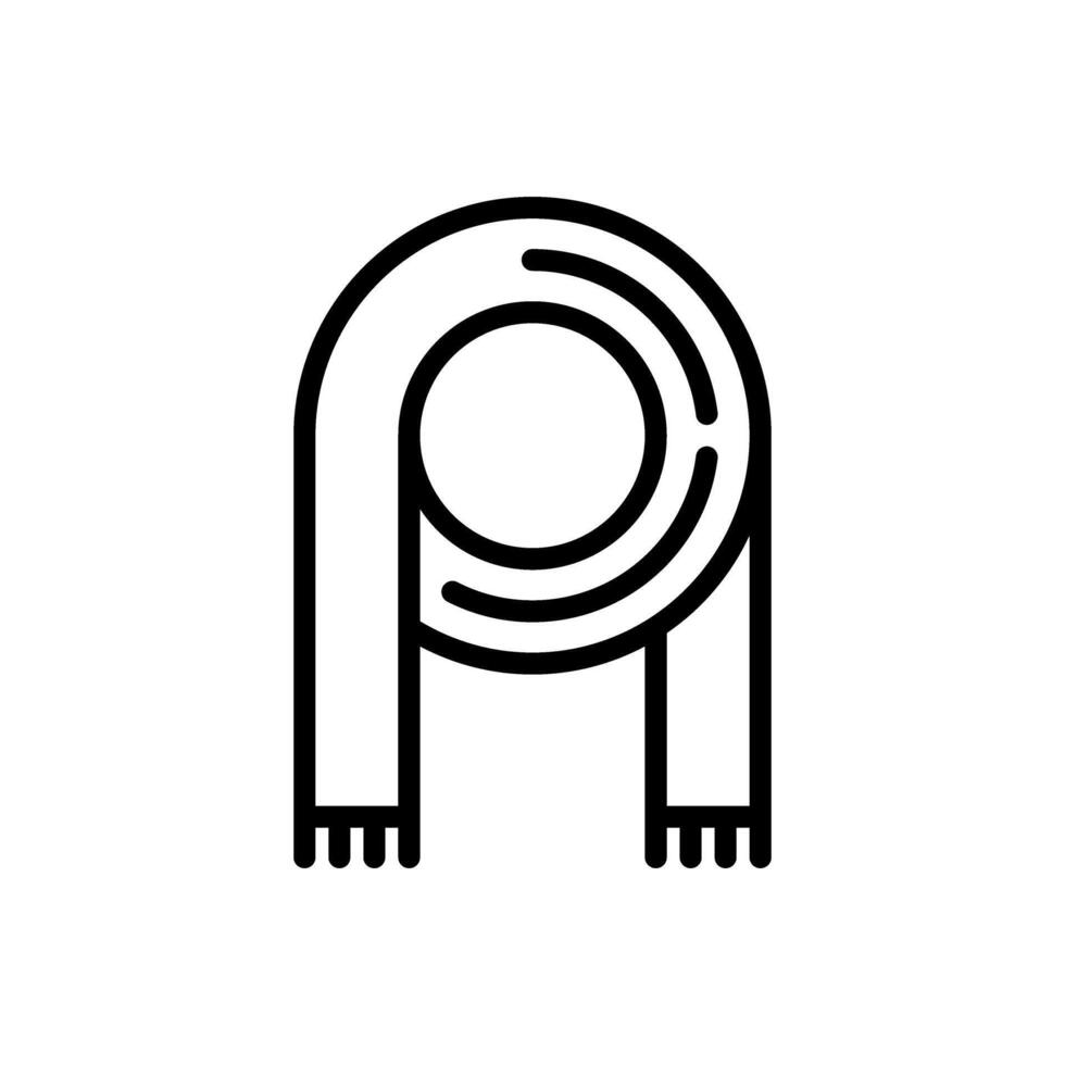 sjaal icoon vector. winter illustratie teken. kleding symbool of logo. vector
