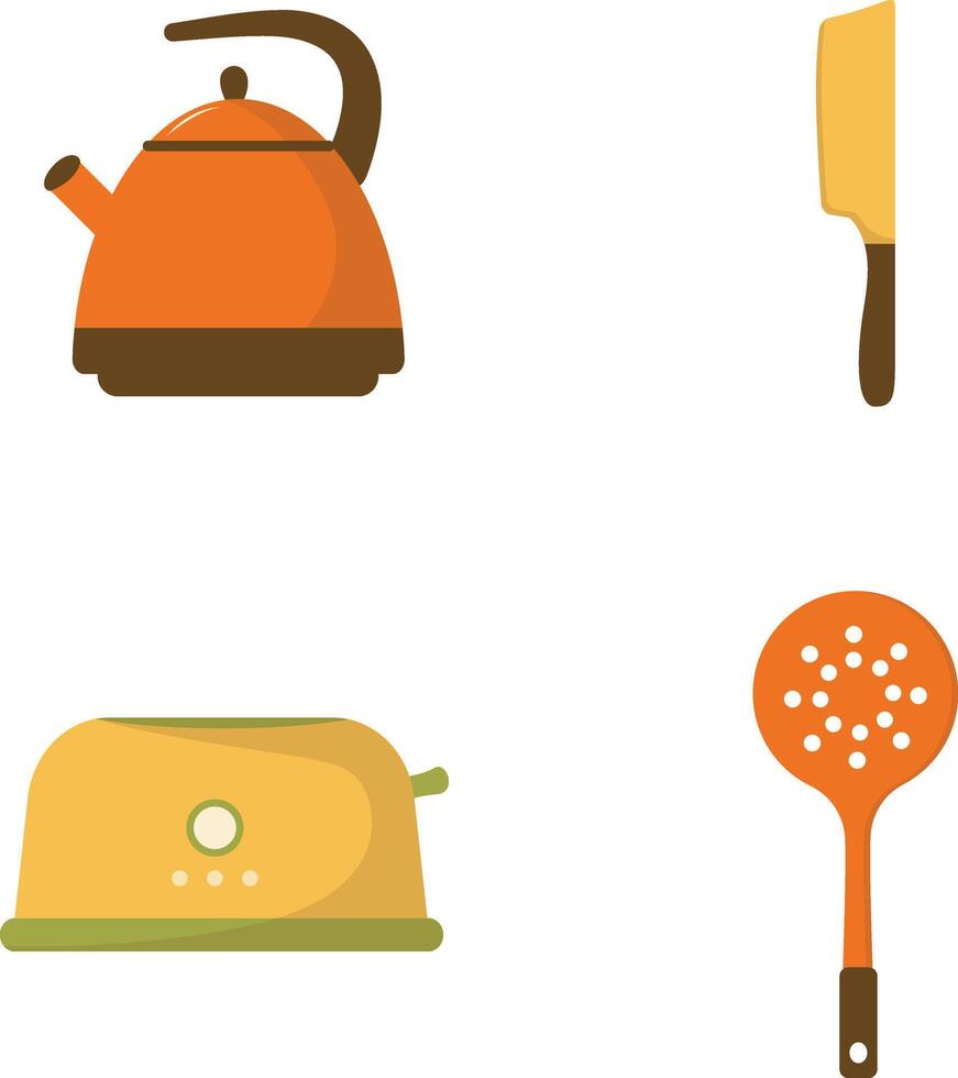 keuken huishoudelijke apparaten illustratie verzameling. vector