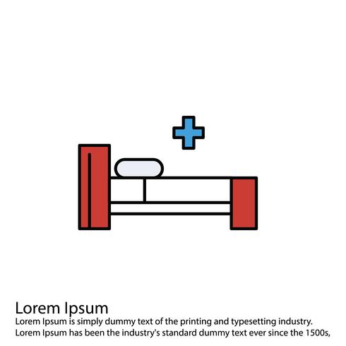 Vector bed pictogram