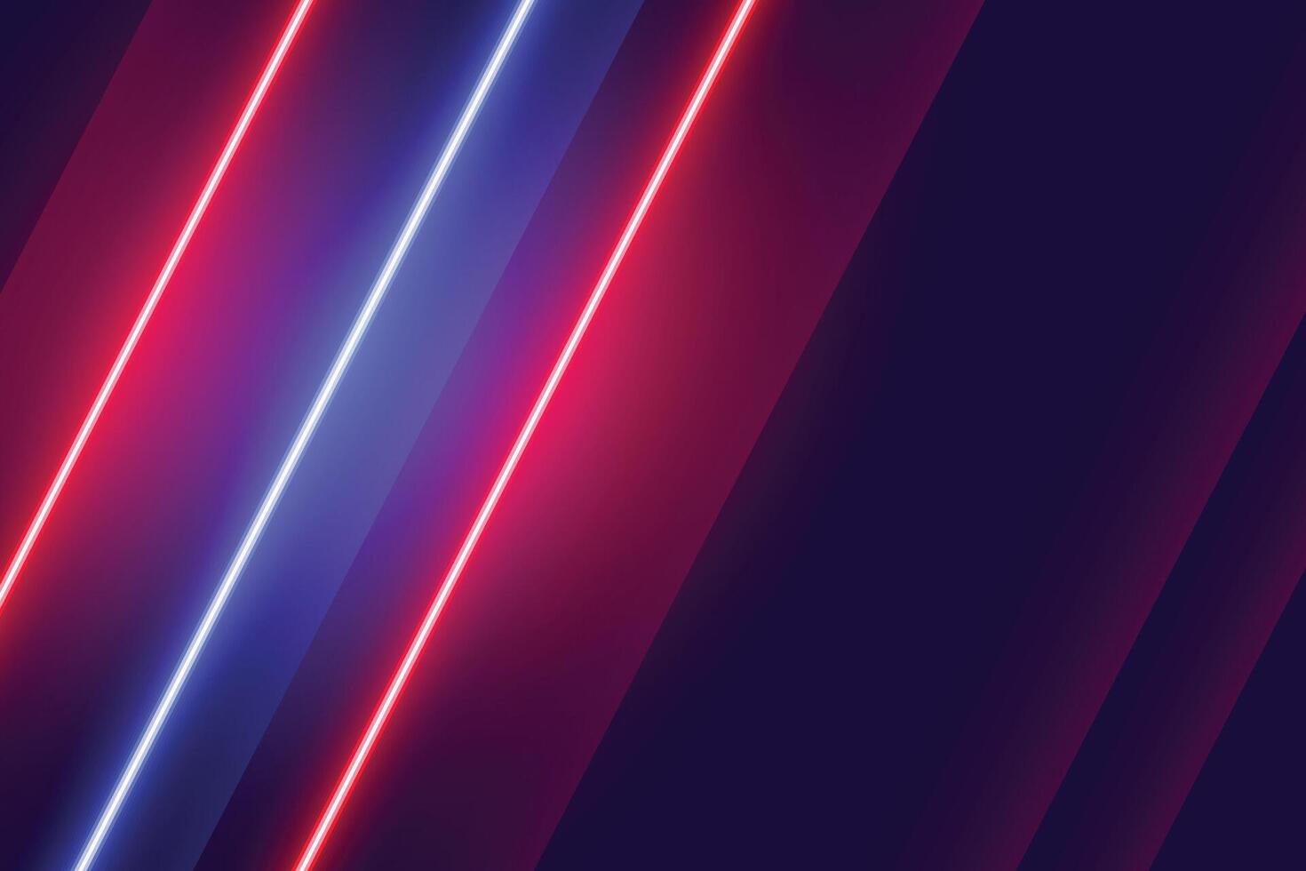 lineair neon rood en blauw lichten achtergrond ontwerp vector