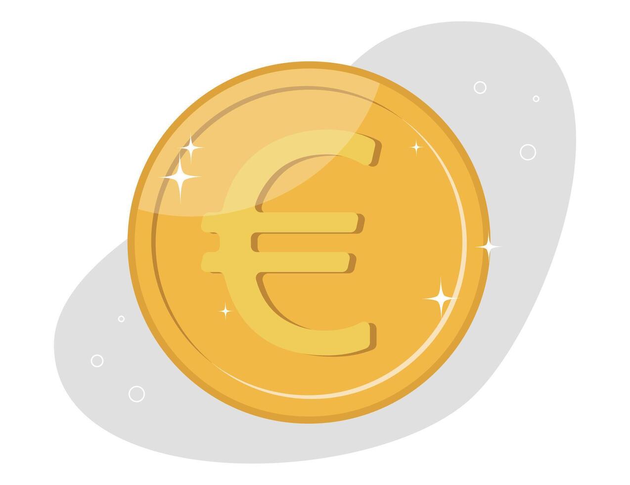 groot euro munt vector