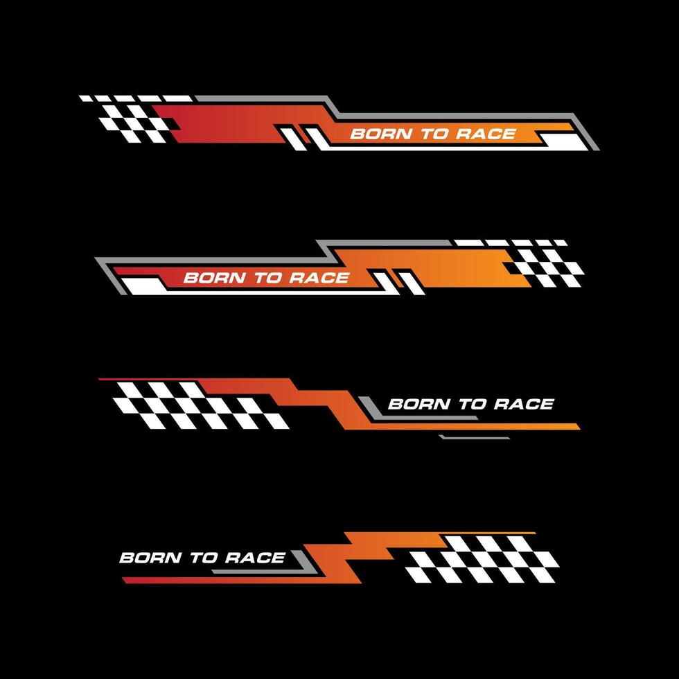 sport racing strepen auto stickers. wijziging lichaam snelheid en drift vinyl sticker geïsoleerd reeks Sjablonen vector