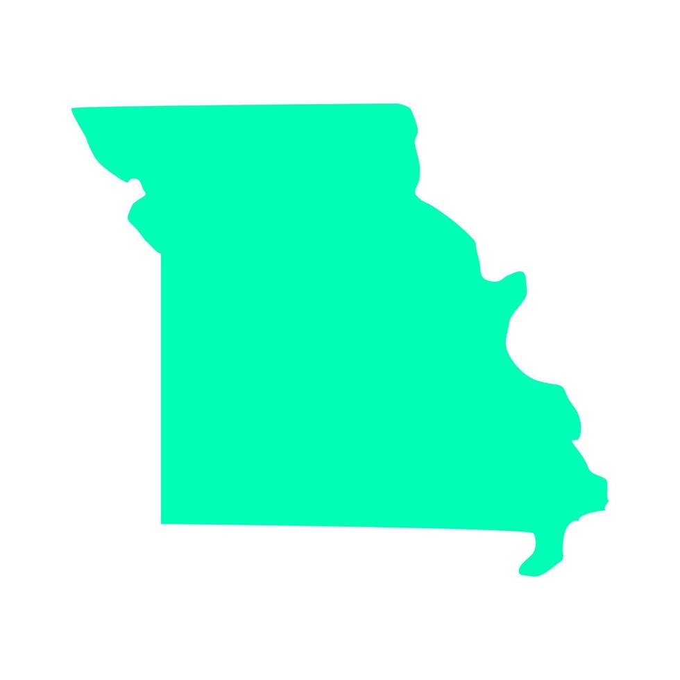 Missouri kaart op witte achtergrond vector