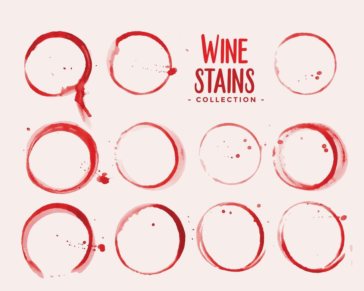 wijn glas bekladden structuur reeks ontwerp vector