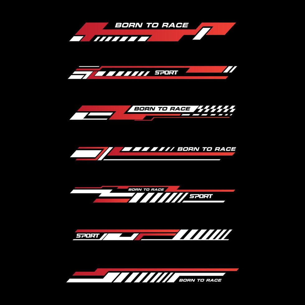 sport racing strepen auto stickers. wijziging lichaam snelheid en drift vinyl sticker geïsoleerd reeks Sjablonen vector