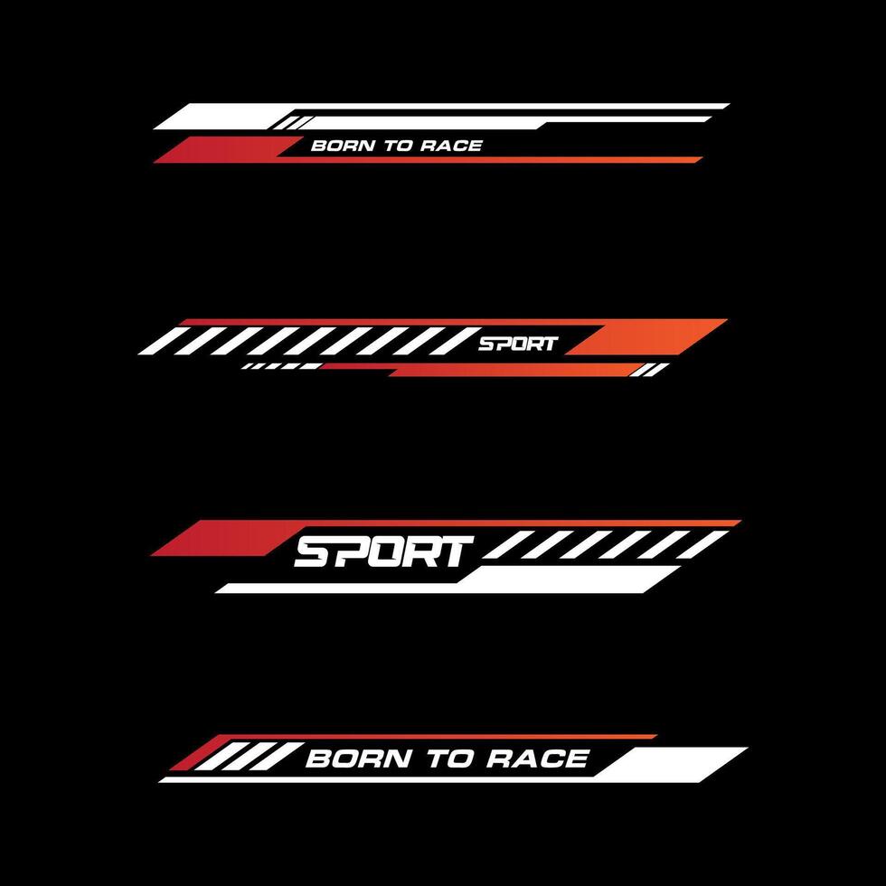 sport racing strepen auto stickers. wijziging lichaam snelheid en drift vinyl sticker geïsoleerd reeks Sjablonen vector