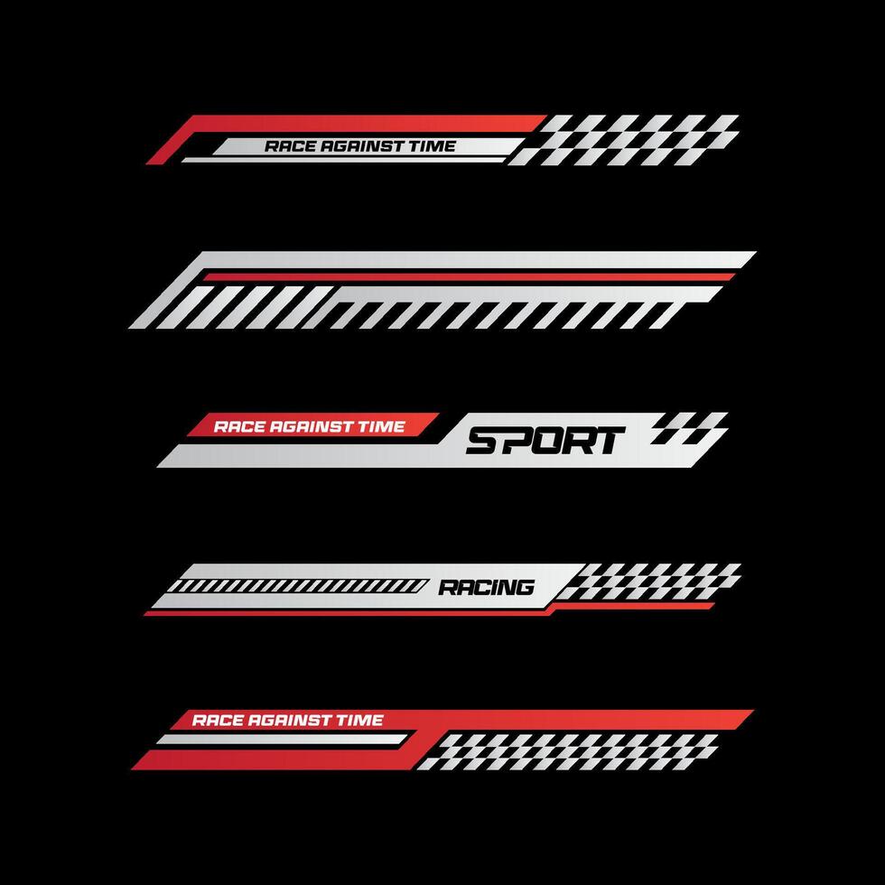 sport racing strepen auto stickers. wijziging lichaam snelheid en drift vinyl sticker geïsoleerd reeks Sjablonen vector