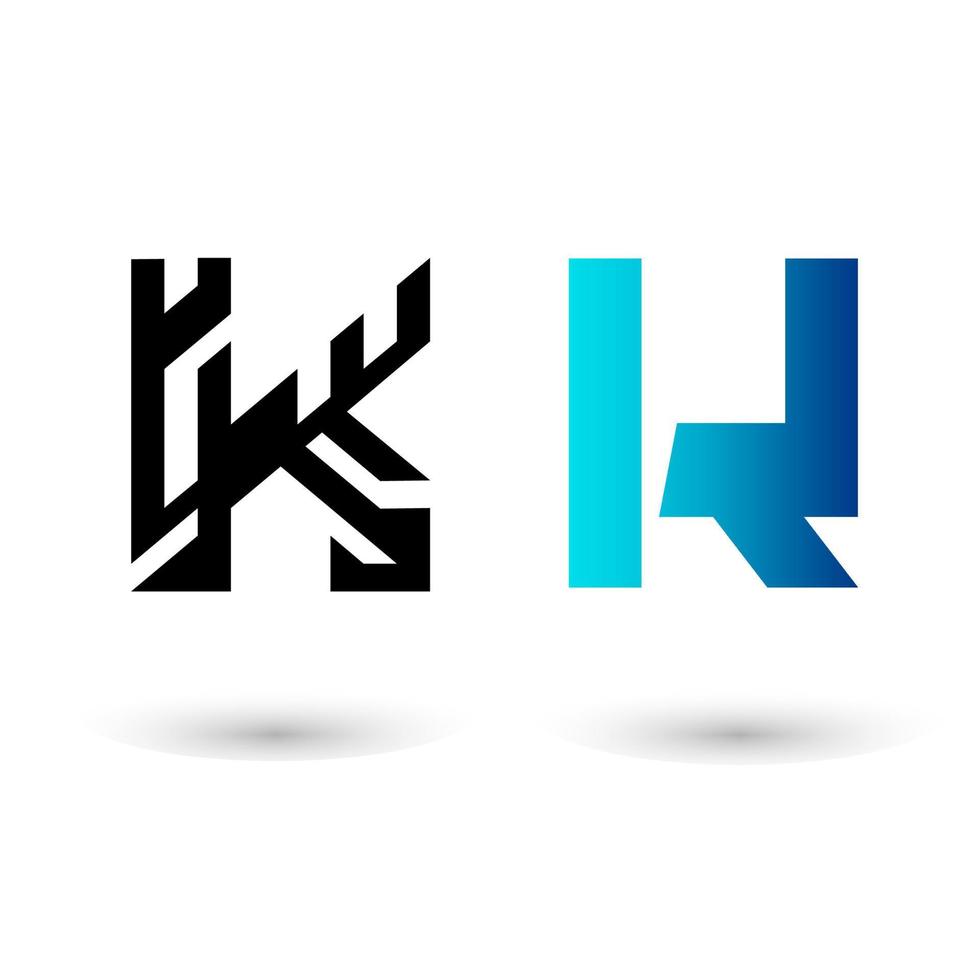 creatief geometrisch letter k-ontwerp vector