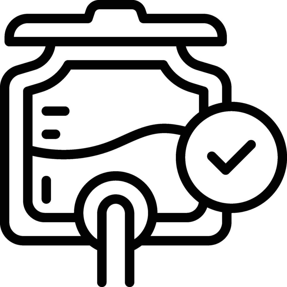 motor olie inspectie icoon. transmissie vloeistof icoon vector