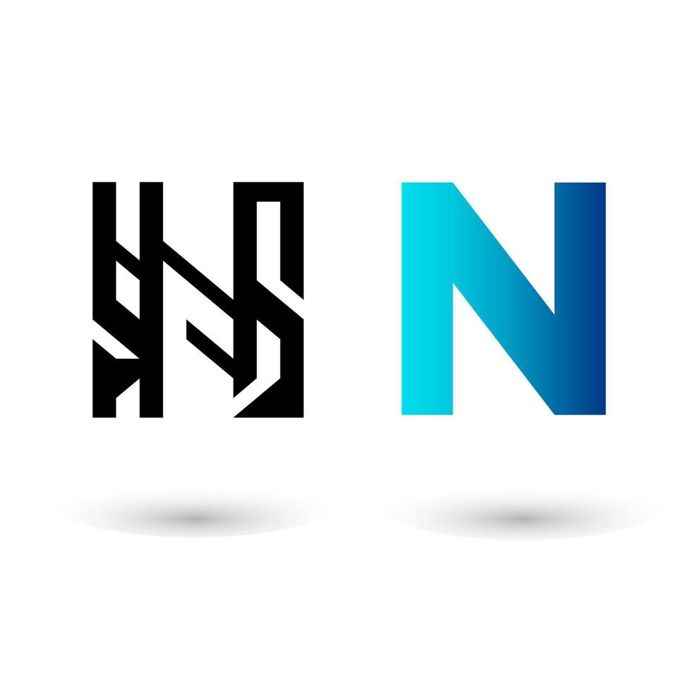 creatief geometrisch letter n-ontwerp vector