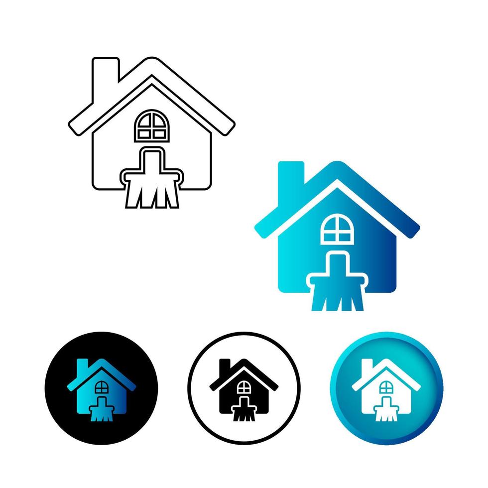 abstracte huis verf pictogram illustratie vector