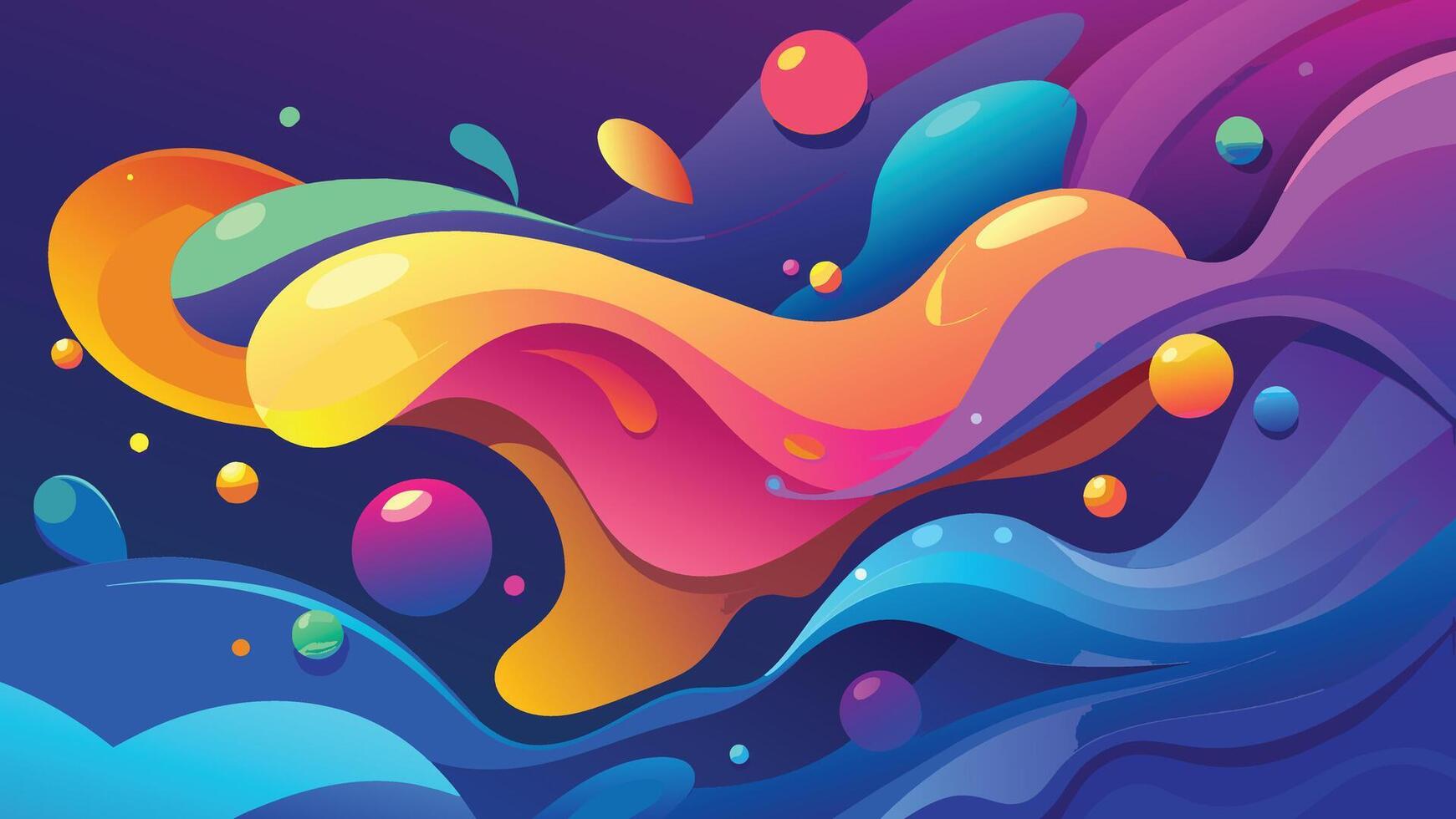 kleurrijk abstract achtergrond met golven en druppels. vector illustratie.