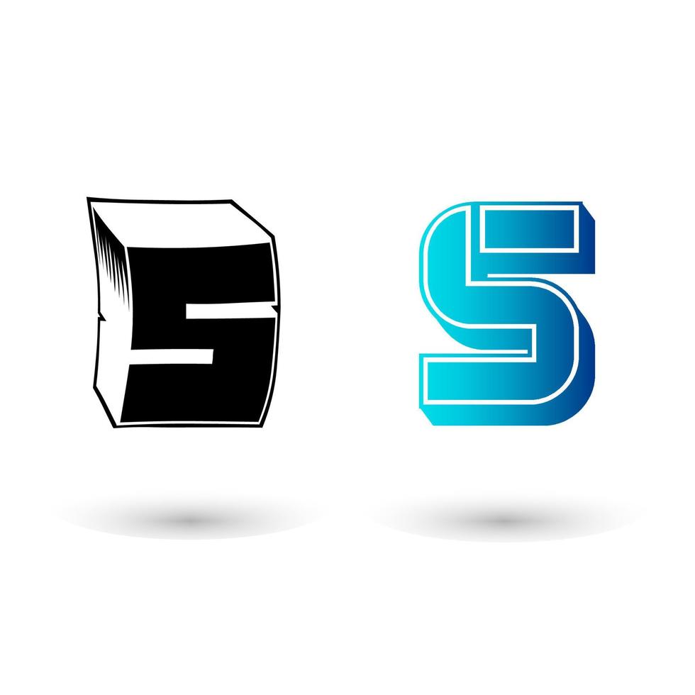 abstracte 3d letter s illustratie vector