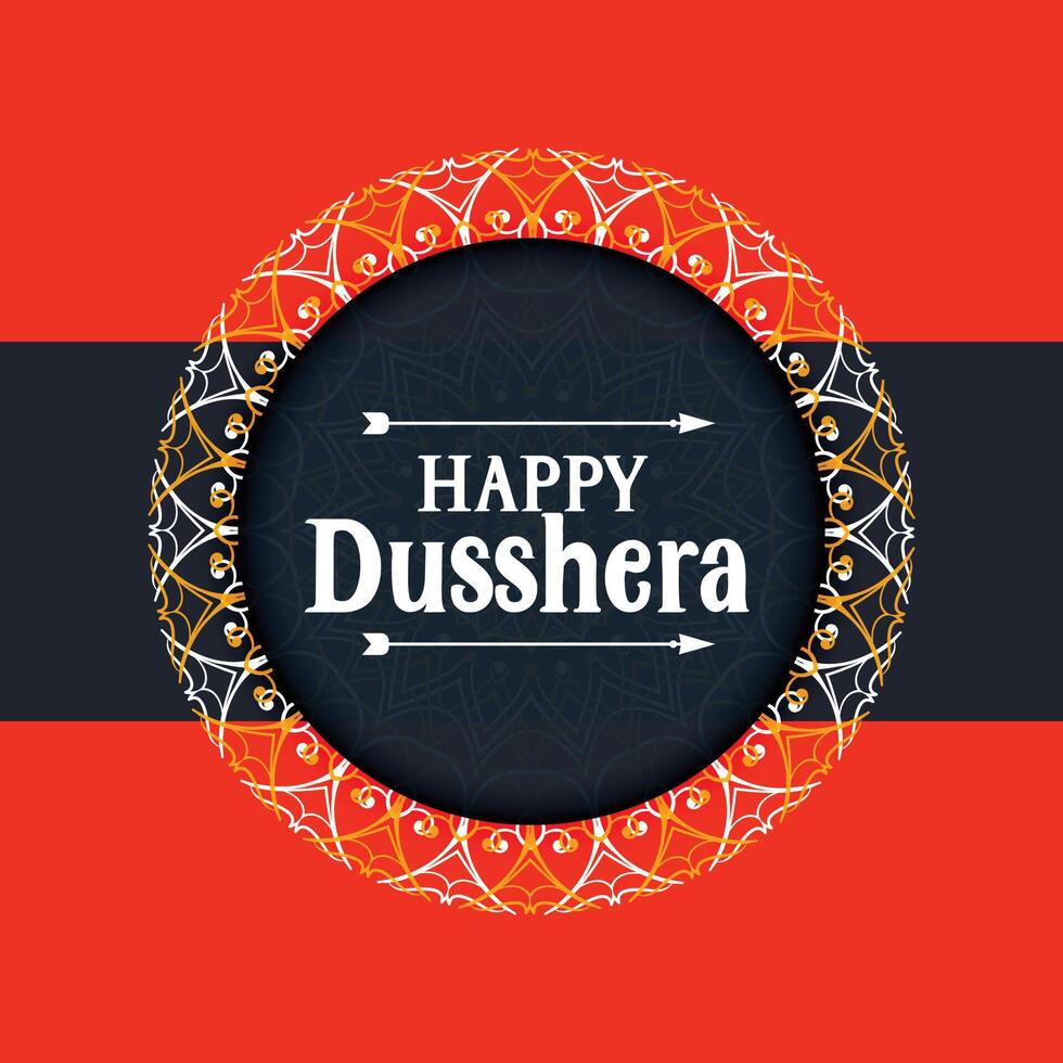 decoratief gelukkig dusshera festival wensen kaart ontwerp vector