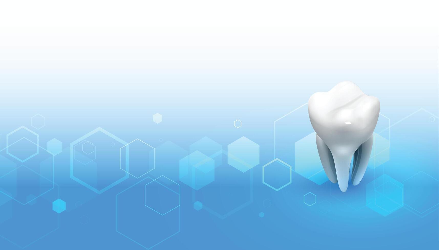 tandarts medisch achtergrond met 3d tand ontwerp vector