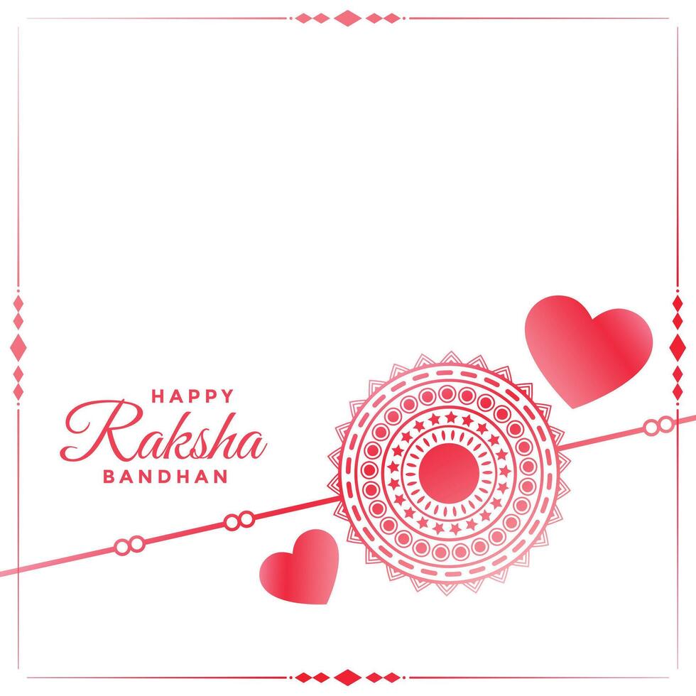 rakhi en harten achtergrond voor rakhsha bandhan festival vector