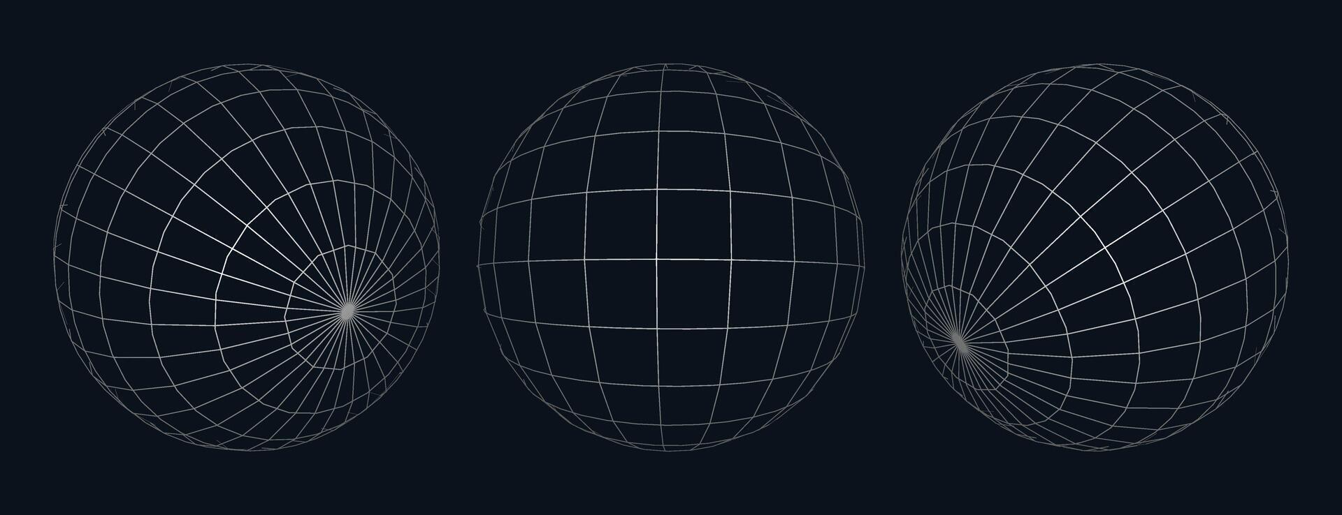 3d wereldbol rooster draad netwerk sjabloon ontwerp in reeks vector