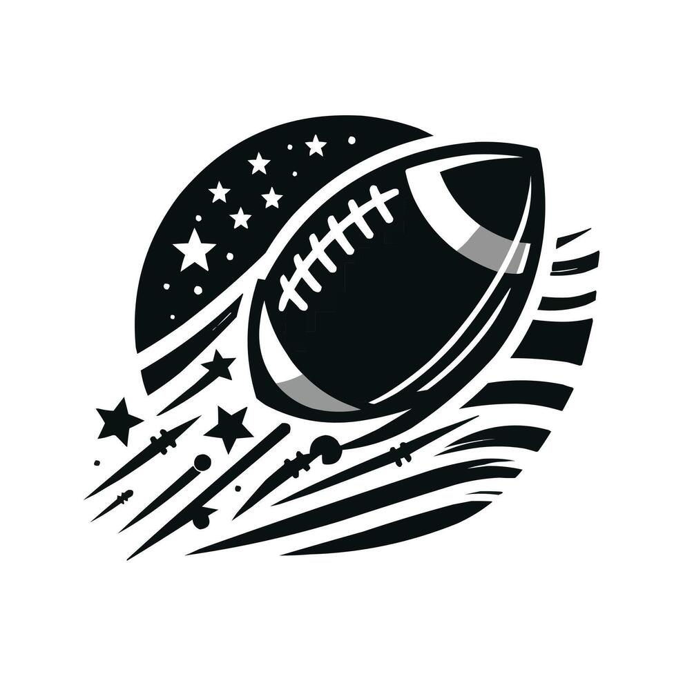 Amerikaans Amerikaans voetbal vector silhouet stijl