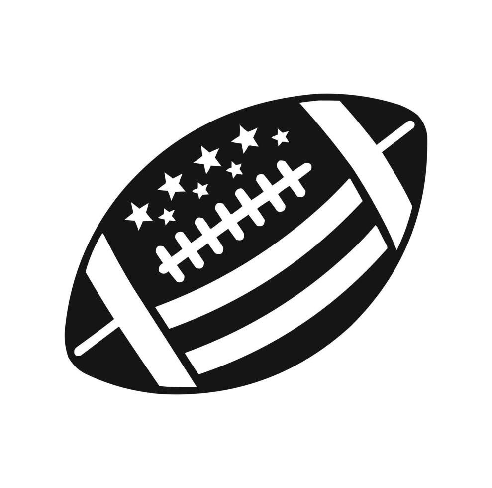 Amerikaans Amerikaans voetbal vector silhouet stijl