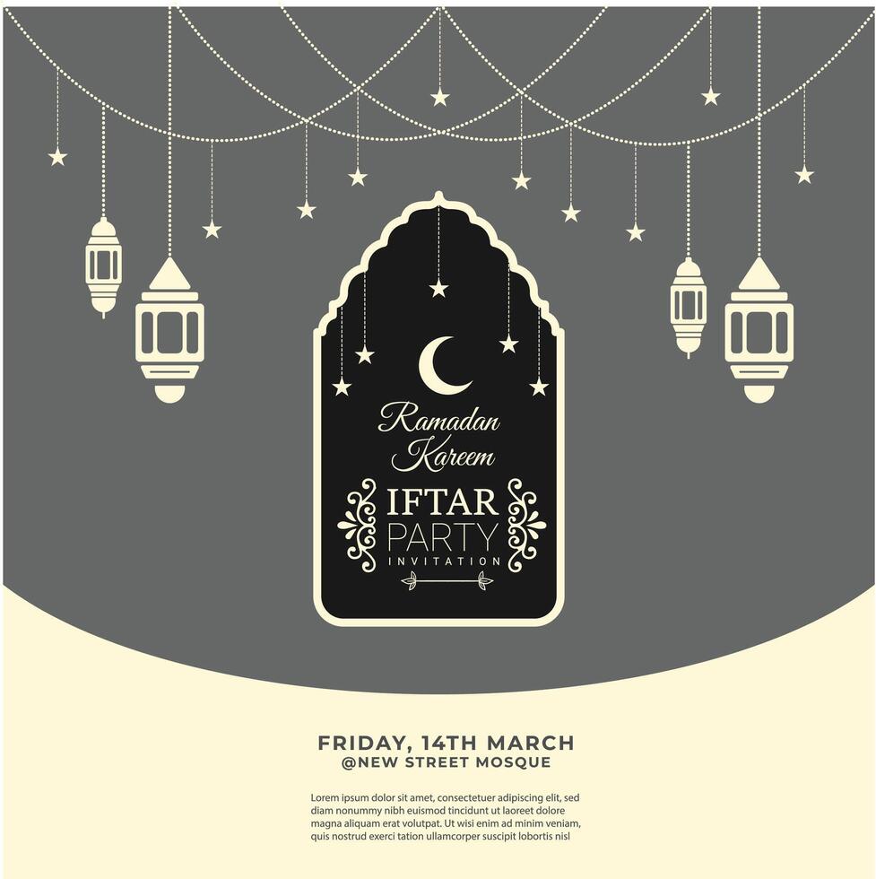 vieren Ramadan vreugde, verlichten eid met onze boeiend Islamitisch poster ontwerp, doordrenkt met zegeningen en cultureel elegantie ideaal voor sociaal media, sharing de geest van de heilig maand vector