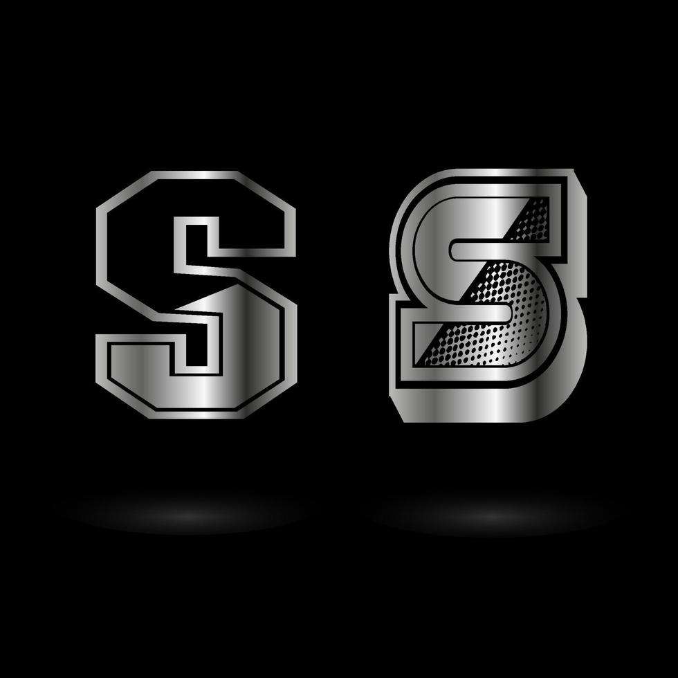 abstracte metalen letter s illustratie vector