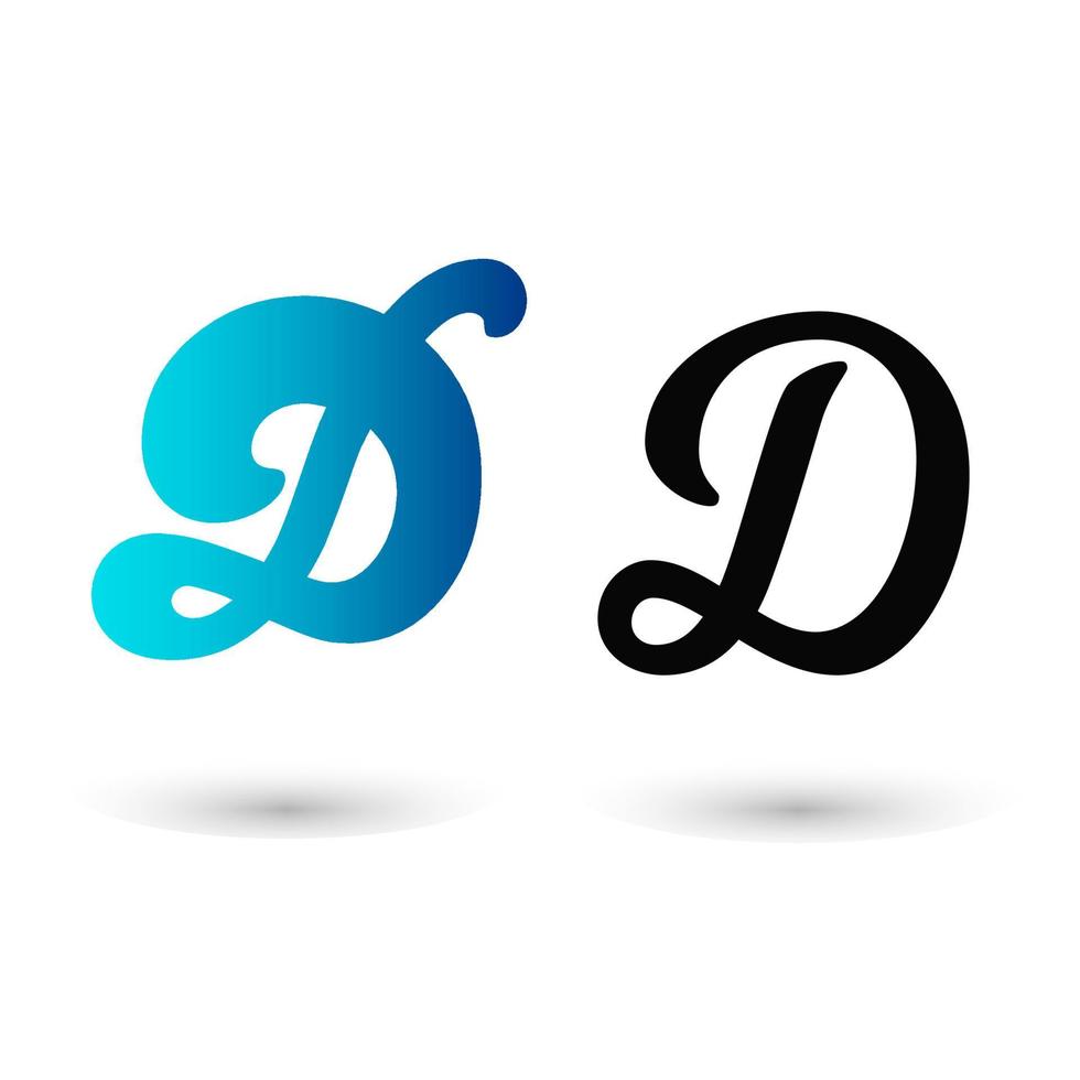 stijlvolle letter d typografie vector