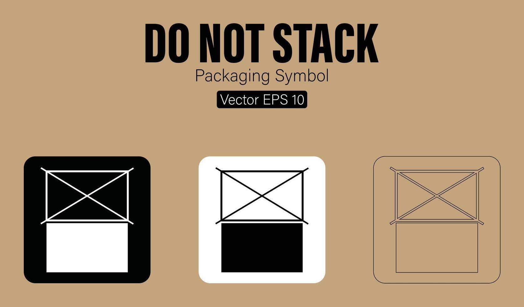 Doen niet stack verpakking symbool vector