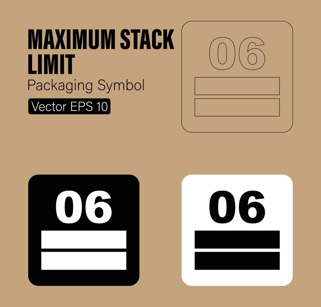 maximaal stack begrenzing verpakking symbool vector