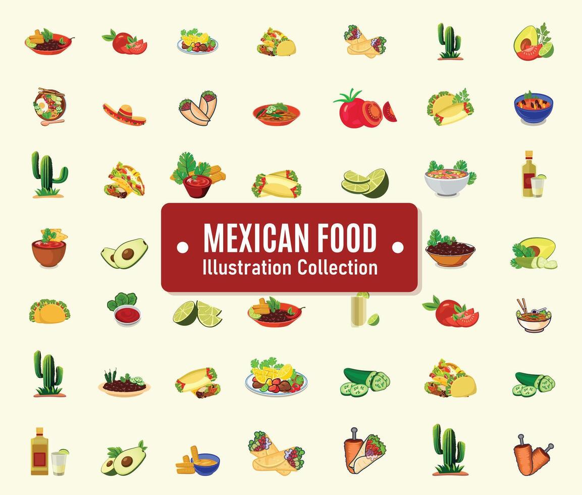 Mexicaans voedsel illustratie vector sjabloon, salsa drinken met groente limoen pittig element menu. Mexicaans heerlijk voedsel sjabloon. tomaat peper Chili smakelijk